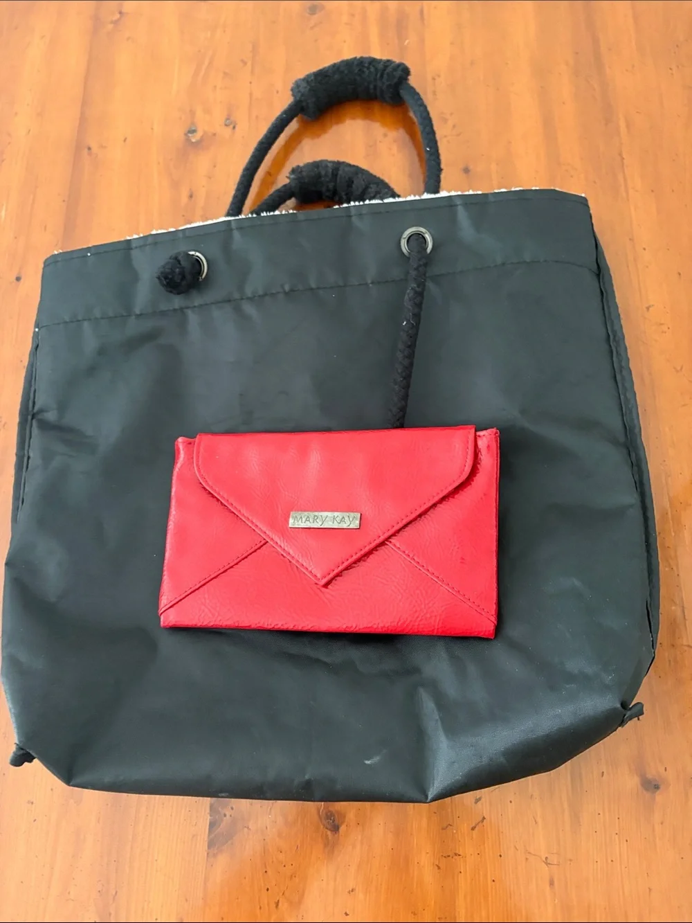 Mary Kay Red Envelope Clutch  and tote bag